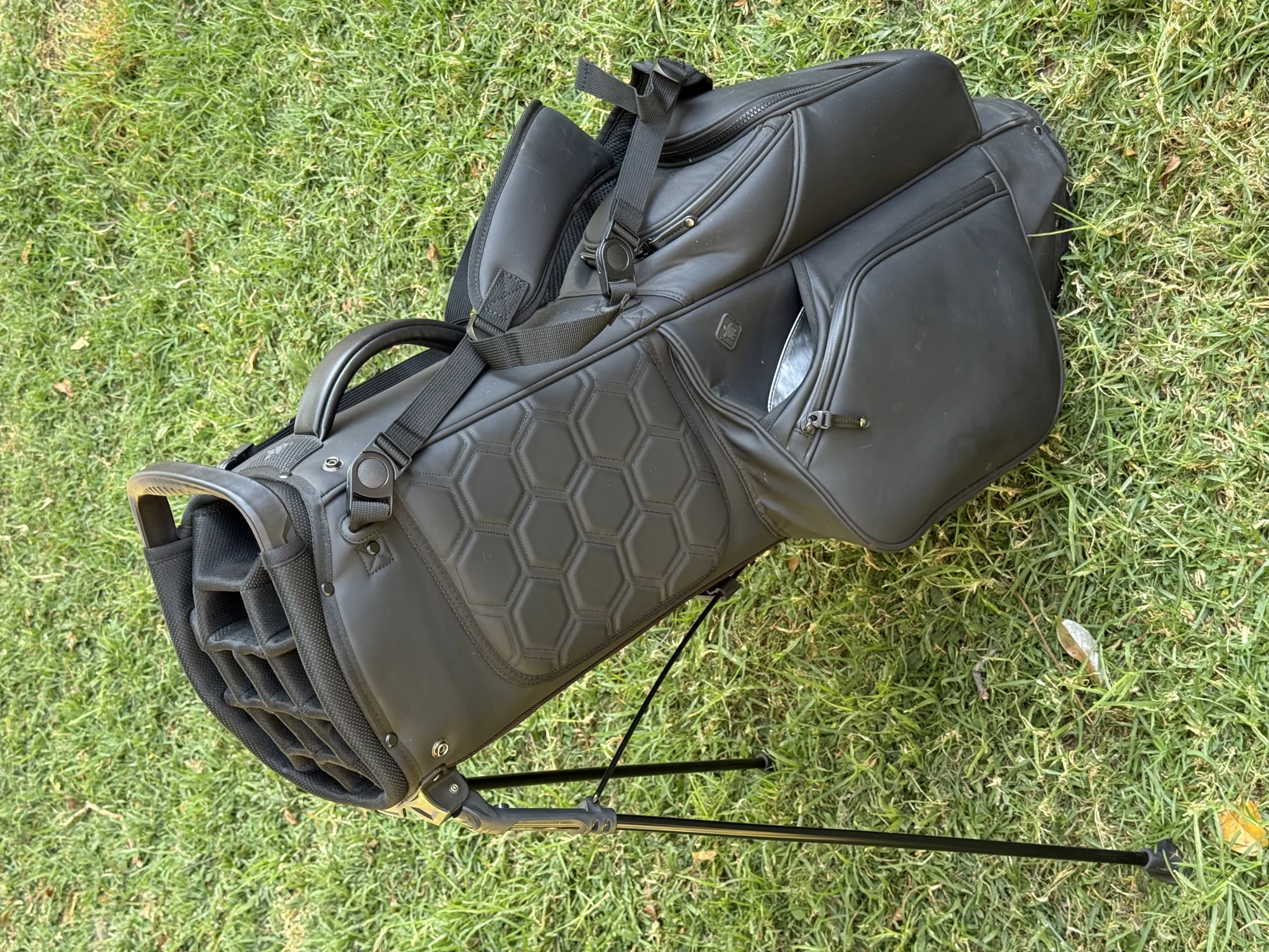 Kradul Lux 14-Way Stand Bag – Black Vegan Leather