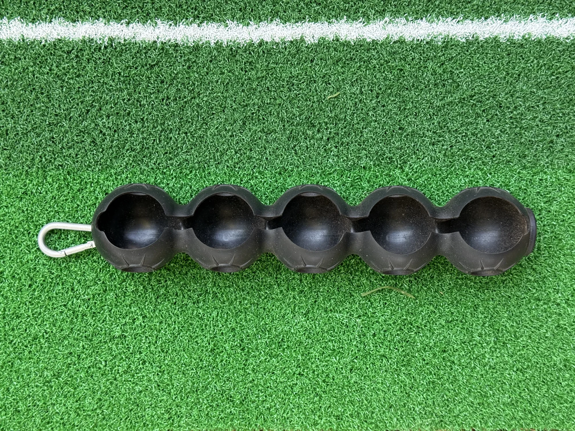 Silicone Inline Golf Ball Holder – Black – 5 Ball Capacity